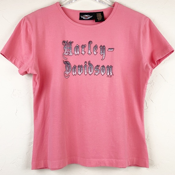 Harley-Davidson Tops - HARLEY-DAVIDSON SS Rhinestone Bling Graphic Tee L